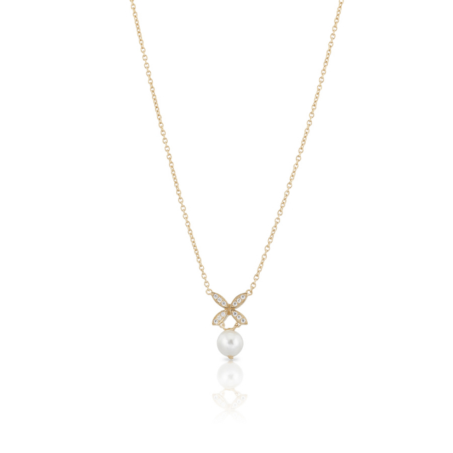 Ellipse mini pearl Halsband Guld