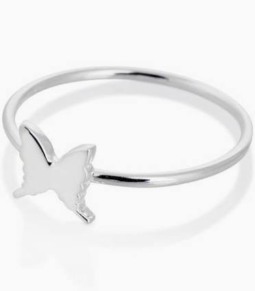 Petite papillion  Ring Silver i gruppen Ringar / Silverringar hos SCANDINAVIAN JEWELRY DESIGN (s110-R)