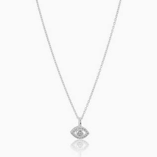 Devine eye Mini Halsband Silver i gruppen Halsband / Silverhalsband hos SCANDINAVIAN JEWELRY DESIGN (s163)