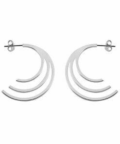 Offset Triple hoops i gruppen Örhängen / Silverörhängen hos SCANDINAVIAN JEWELRY DESIGN (s231)