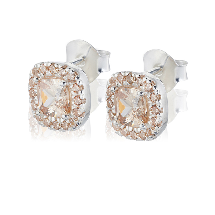 Glamorous – champagne Örhängen studs Silver