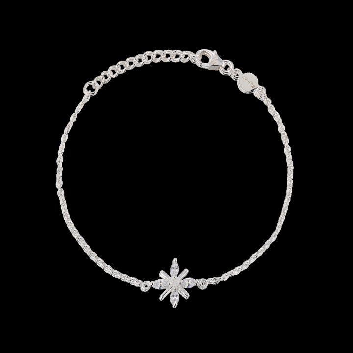 Snowflake Armband Silver i gruppen Armband / Silverarmband hos SCANDINAVIAN JEWELRY DESIGN (s363)