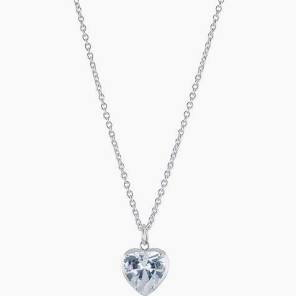 Crazy Diamond Heart Halsband Silver i gruppen Halsband / Silverhalsband hos SCANDINAVIAN JEWELRY DESIGN (s373)