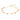 Capri stone charm brace gold orange