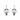 Swift pendant ear gold mix grey