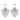 Lydia big pearl ear silver