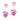 Medical Plastic Pendant Heart 4/6 mm, Light rose Örhänge