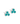 MP Clover 6 mm, Blue zircon
