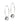 NT Ear Ring 25 mm, Round 8 mm, Black diamond