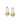 GT Ear Ring 14 mm, Heart 10 mm, Rainbow