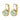 LOUISE Guld LIGHT GREEN