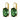 CHANTAL Guld EMERALD  GREEN Örhänge