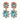 LINA Guld LIGHT BLUE/ROSE