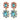 LINA Guld LIGHT BLUE/ROSE