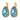 FIORA Guld AQUA/LIGHT BLUE