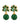 VERONICA SG EMERALD GREEN Örhänge Guld