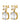 NICOLA SG CRYSTAL /WHITE PEARL Örhänge Guld