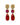 MISIA SG RED / PINK Örhängen Guld