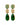 MISIA EMERALD GREEN / GOLDEN Örhängen Guld