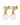 NAOMI CRYSTAL / WHITE PEARL Örhängen Guld