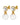 NAOMI CRYSTAL / WHITE PEARL Örhängen Guld