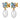 PETUN SG AQUA / WHITE PEARL Örhängen Guld