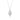 Aqua singe halsband silver