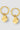 Minimalistica Hammered Earrings Gold