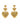 Trippe heart earrings