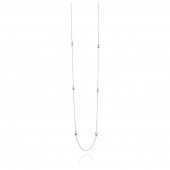 Love Bead Long - Silver Halsband Silver 85 cm