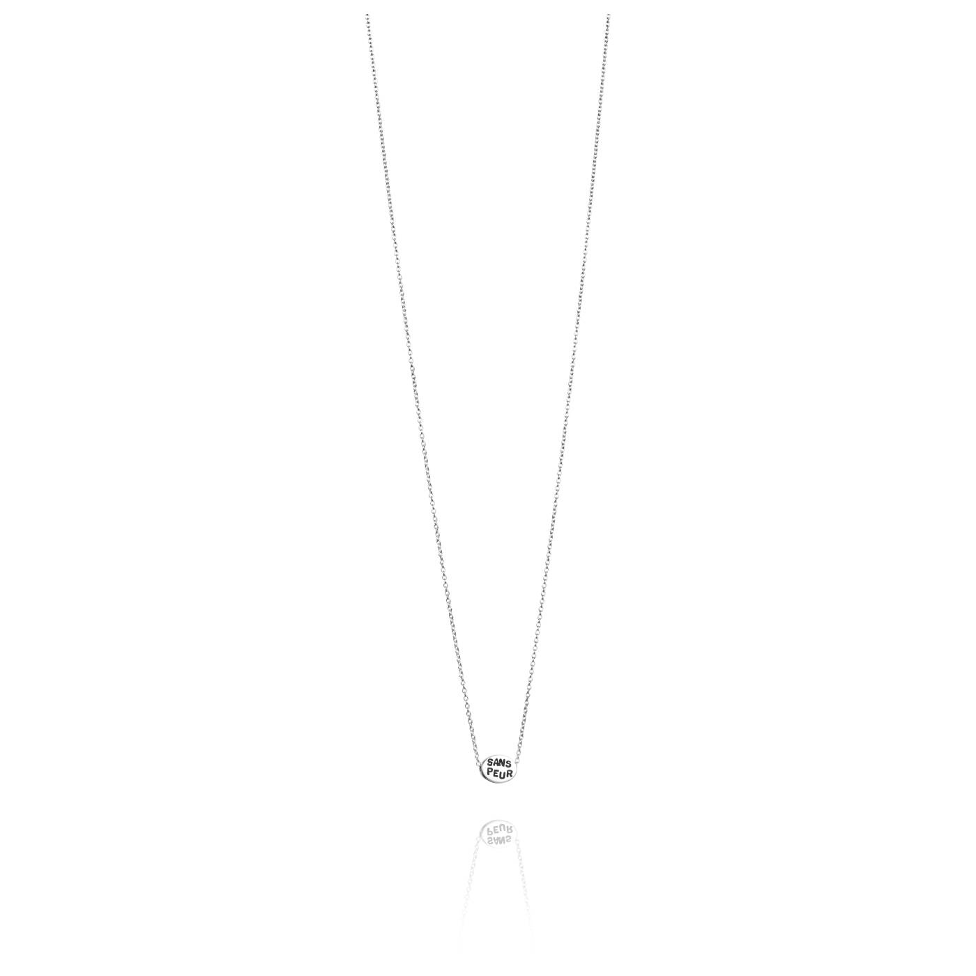 Mini Me Sans Peur Halsband Silver 42-45 cm