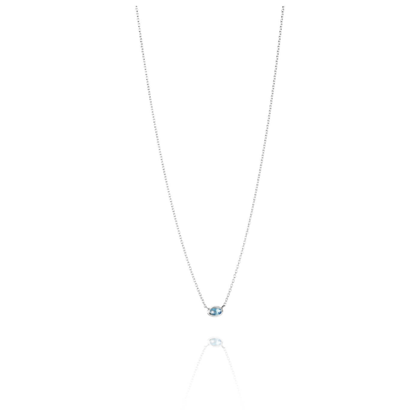 Love Bead Silver - Topaz Halsband Silver