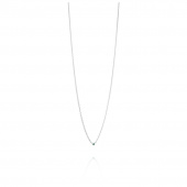 Micro Blink - Green Emerald Halsband Silver 40-45 cm