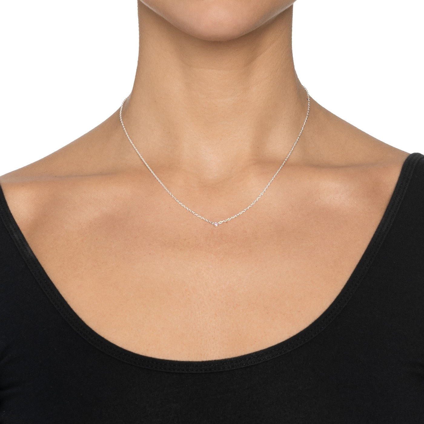 Micro Blink - Pink Sapphire Halsband Silver 40-45 cm
