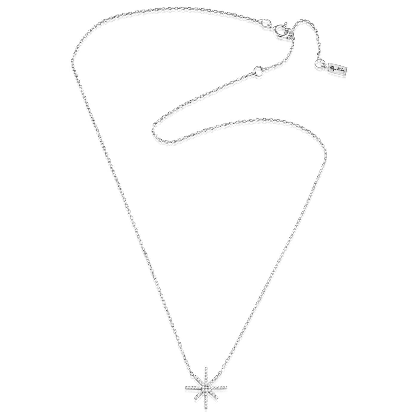 Beam & Stars Single Halsband Silver 42-45 cm