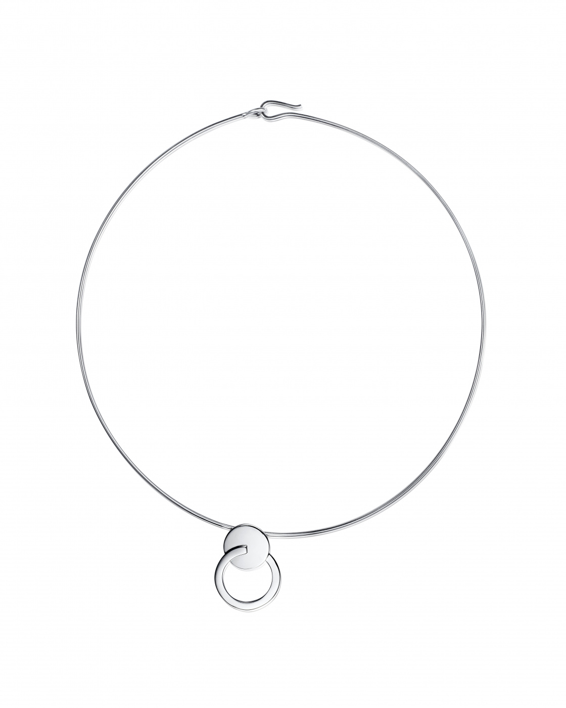 Tubular bell Halsband Silver