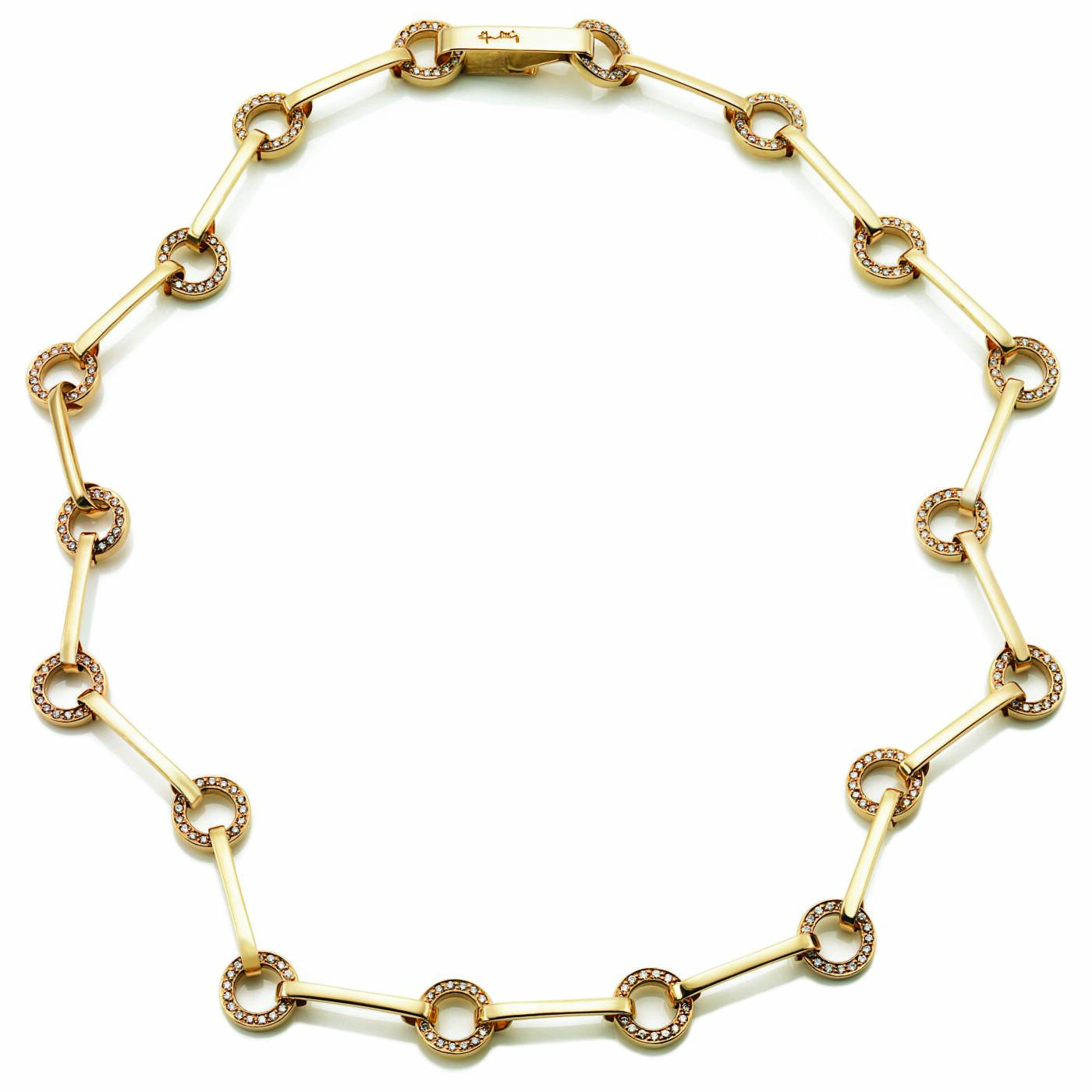 Ring Chain & Stars Halsband Guld