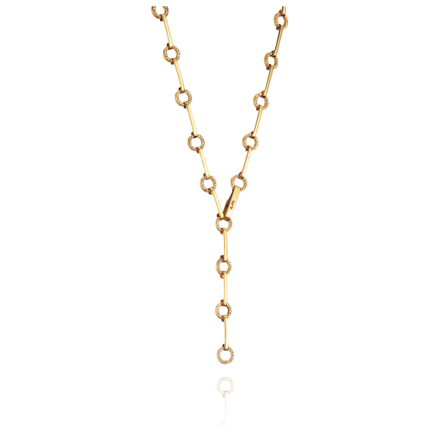Ring Chain & Stars Halsband Guld