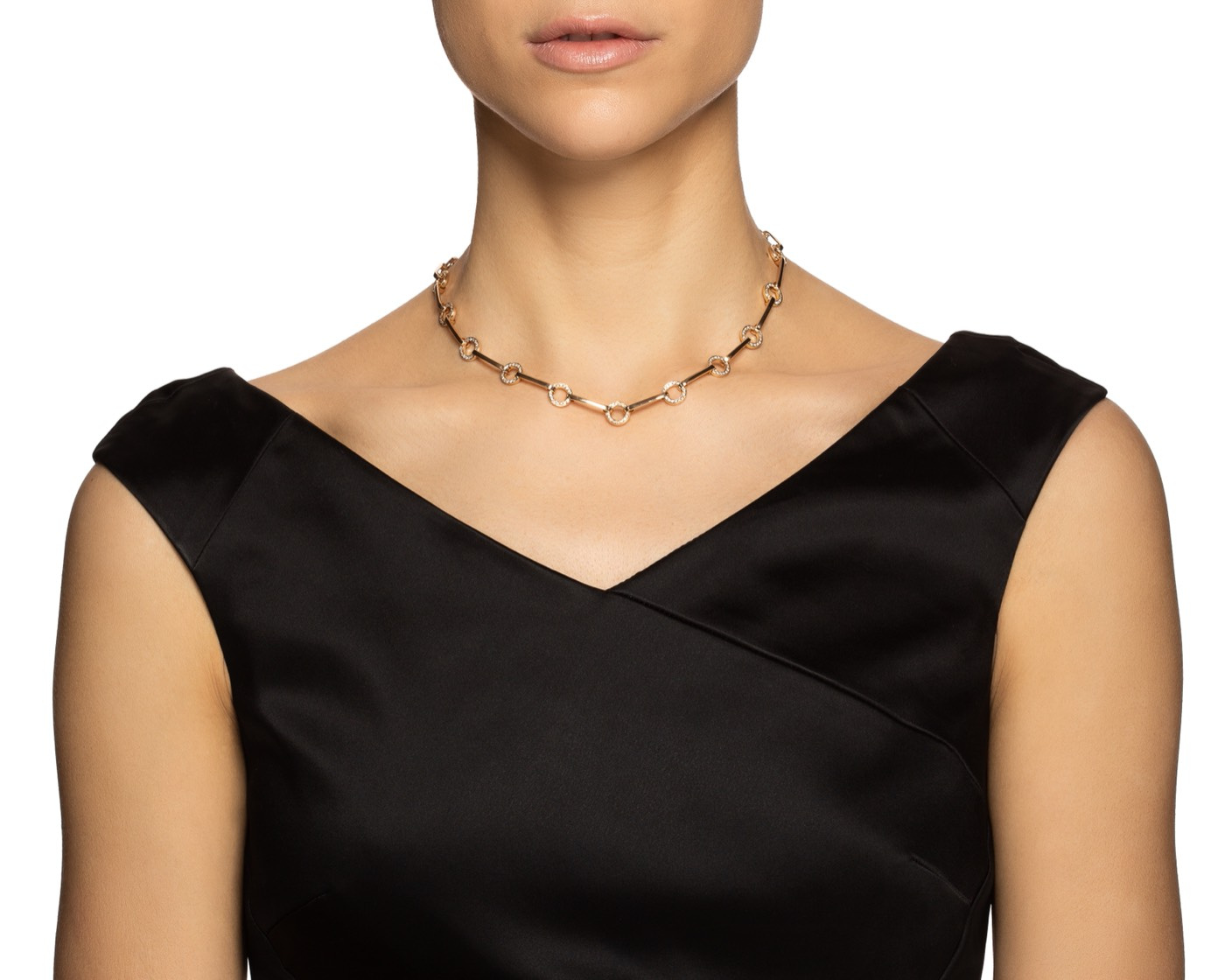 Ring Chain & Stars Halsband Guld