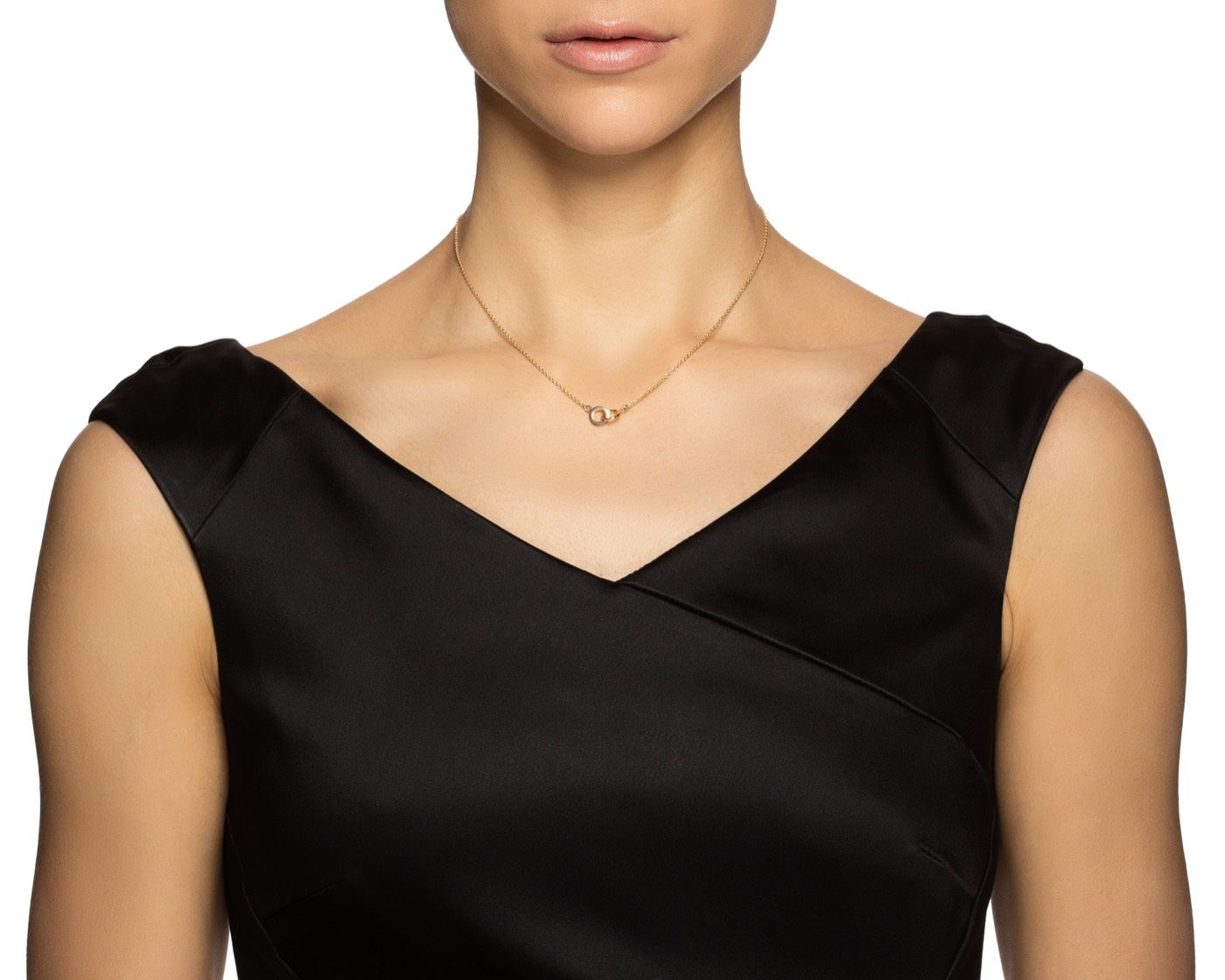 Mini Twosome Halsband Guld 42-45 cm