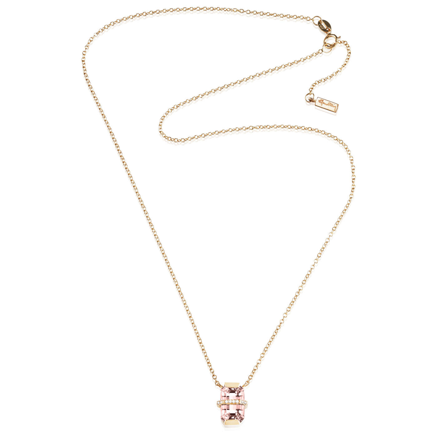 Little Bend Over - Morganite Halsband Guld 42-45 cm