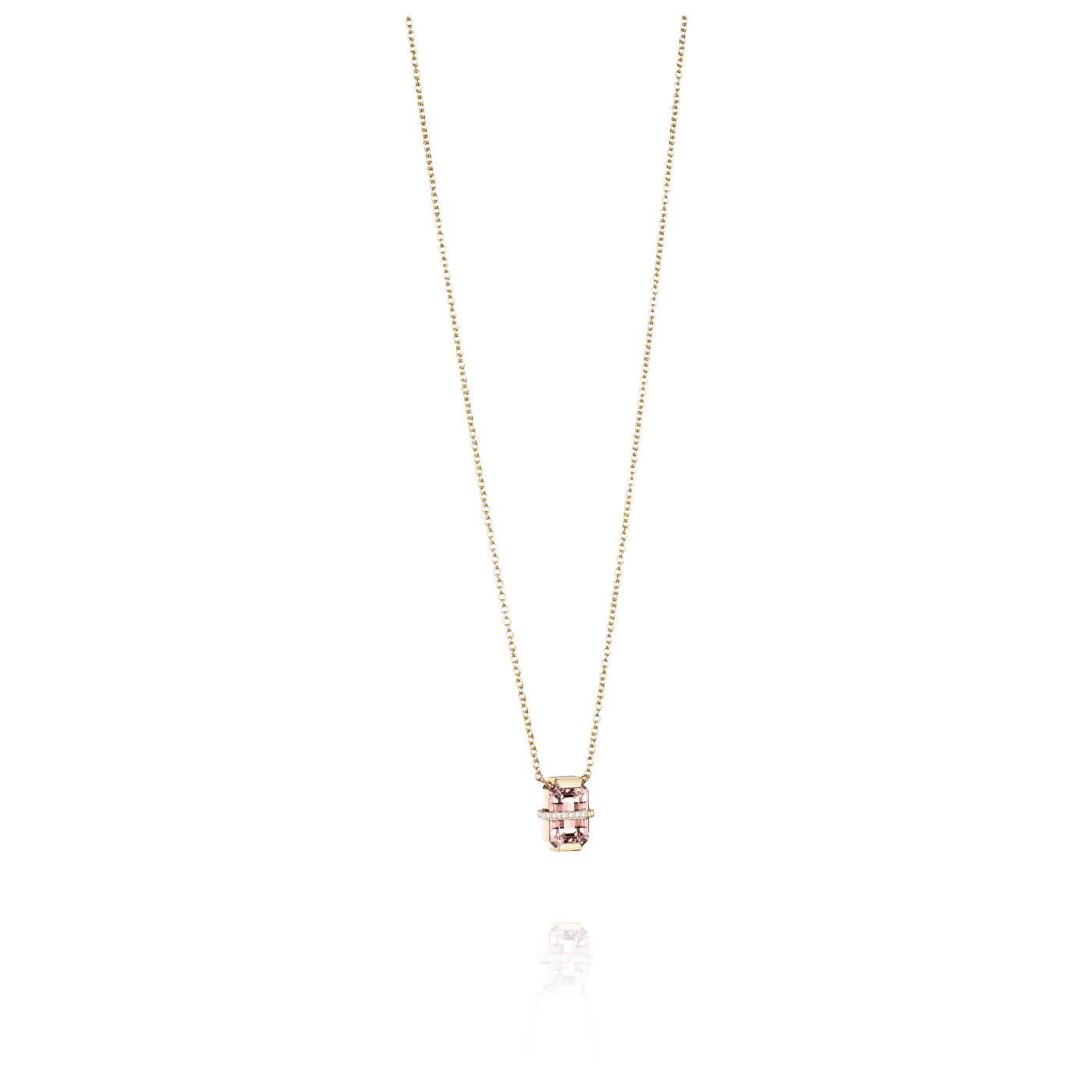 Little Bend Over - Morganite Halsband Guld 42-45 cm