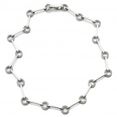 Ring Chain & Stars Halsband Vitguld