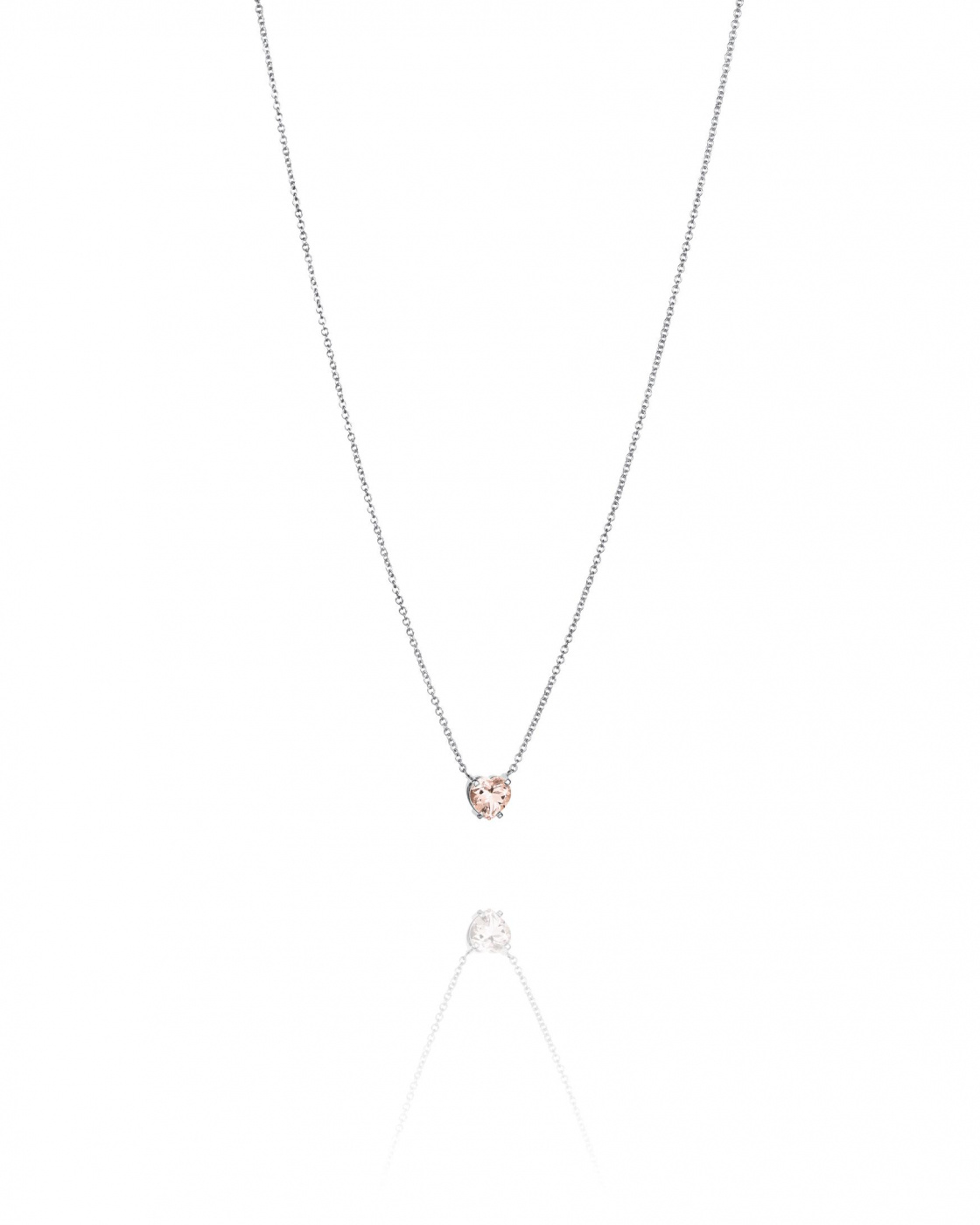 Lovely Heart Necklace Vitguld
