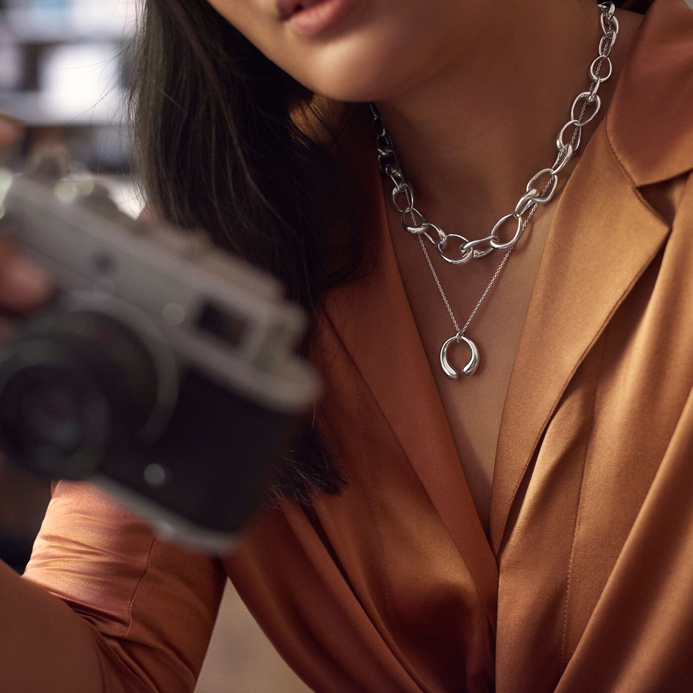 OFFSPRING GRADUATED LINK Halsband Silver