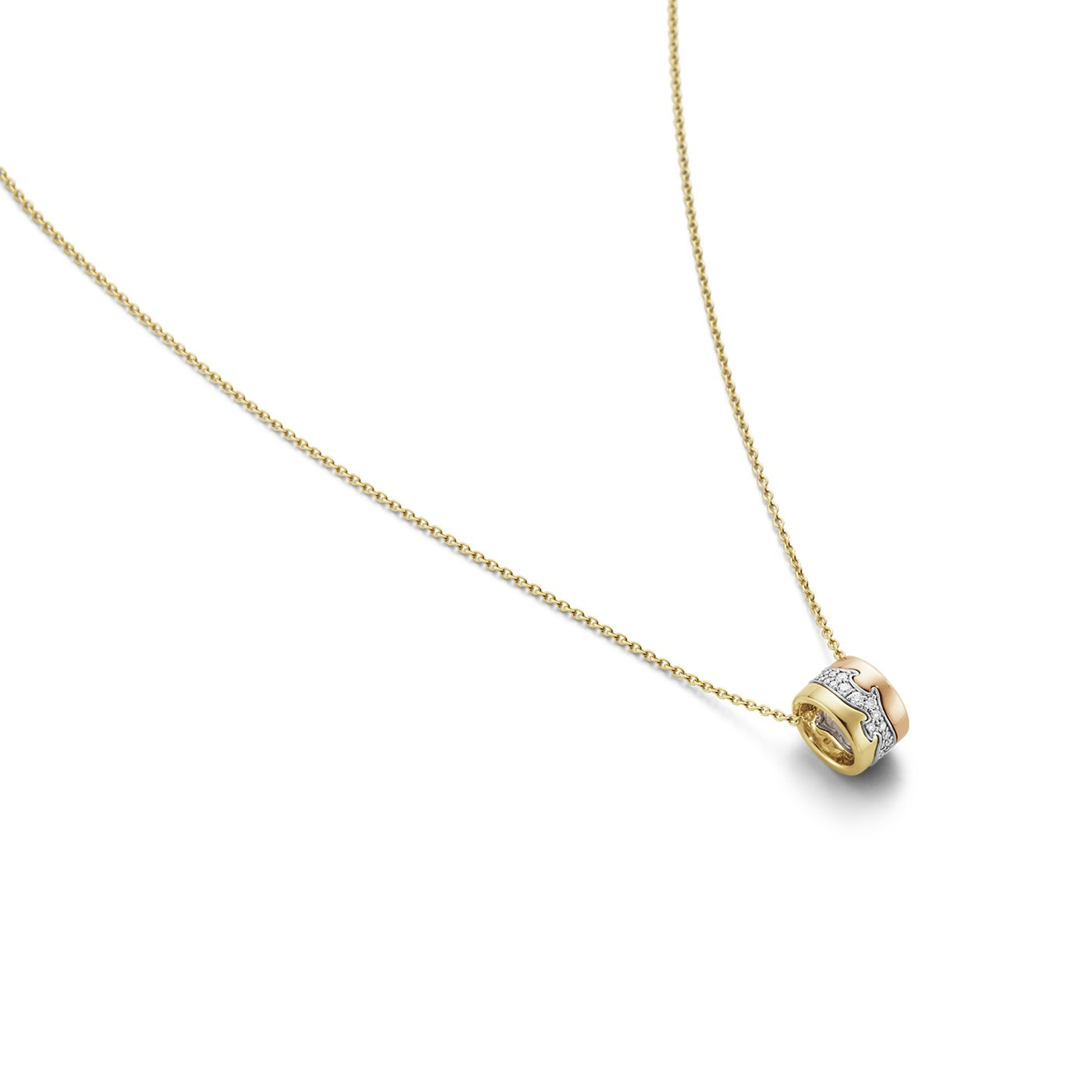 FUSION Hängsmycke Guld Vitguld Roséguld CENTRE PAVÉ 0.19 ct