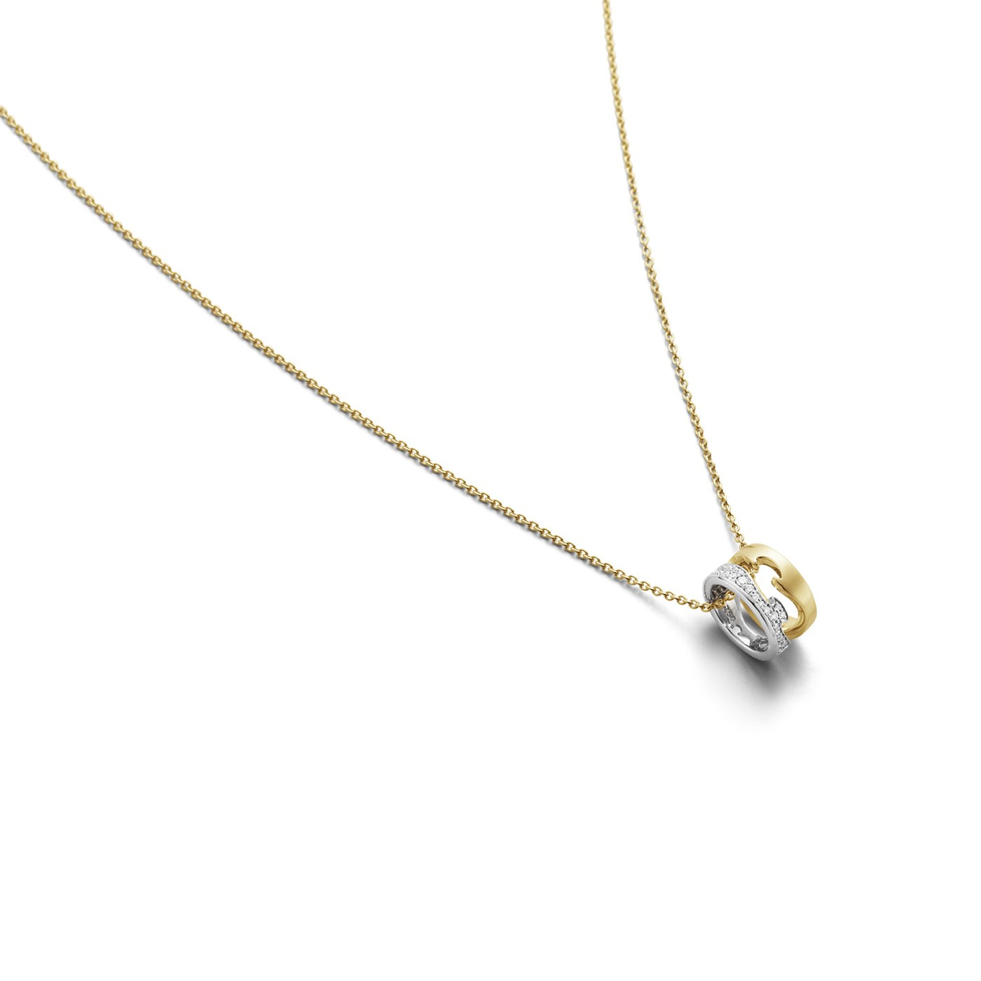 FUSION OPEN Hängsmycke Guld Vitguld PAVÉ 0.22 CT