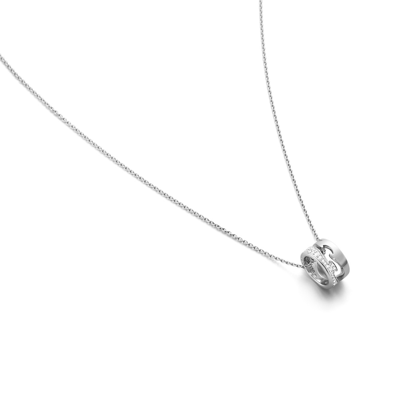 FUSION OPEN Hängsmycke Vitguld PAVÉ 0.22 CT