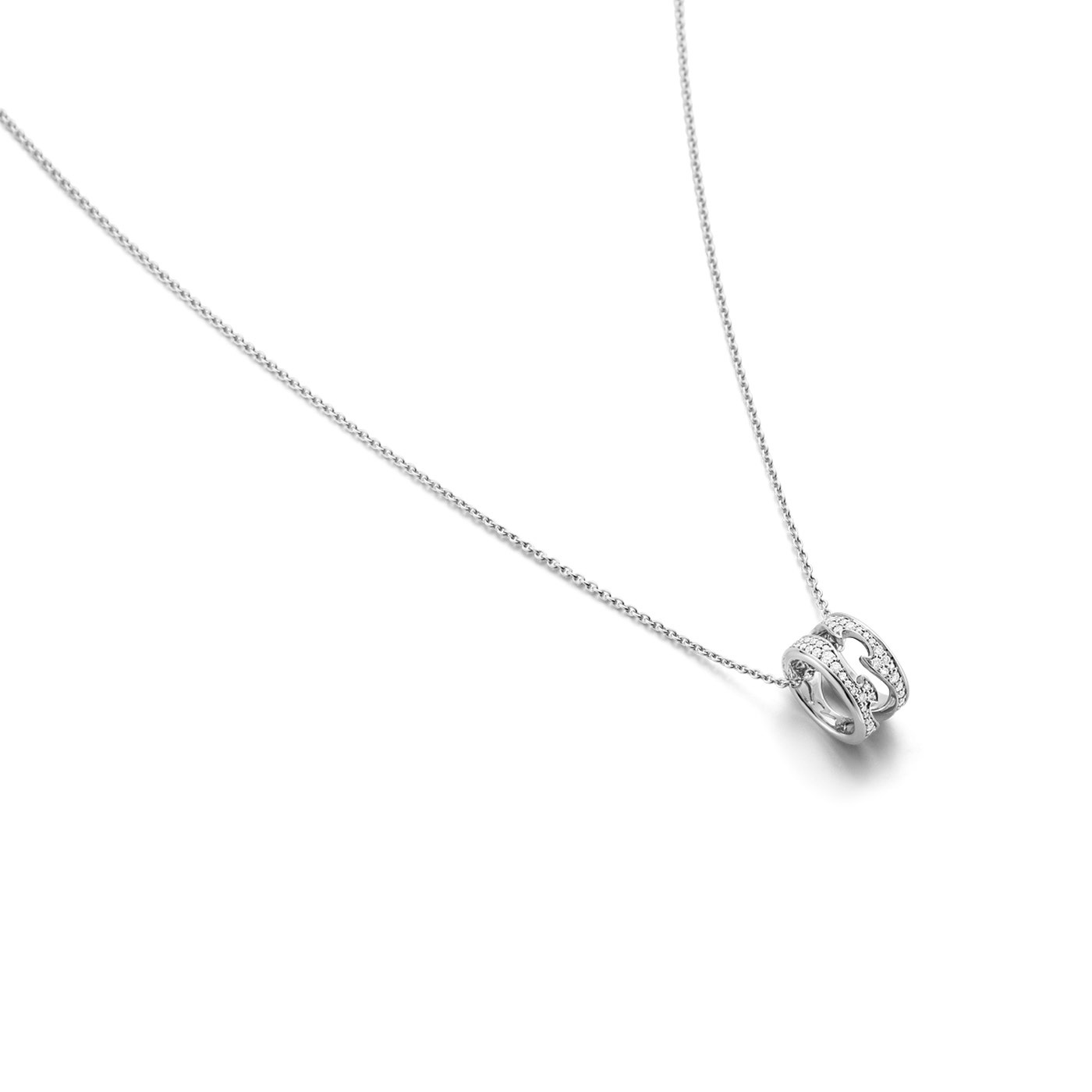 FUSION OPEN Hängsmycke Vitguld FULL PAVÉ 0.43 CT