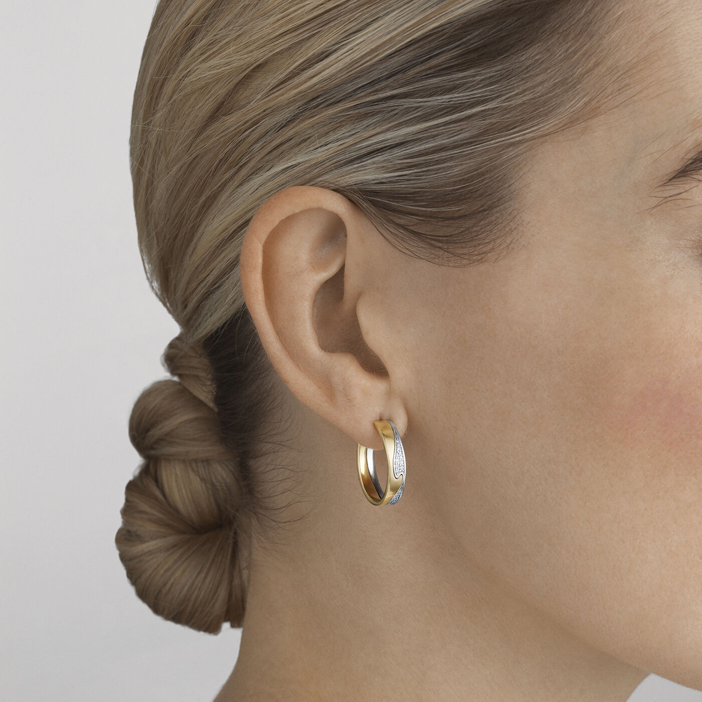 FUSION LA Roséguld Örhänge Guld Vitguld PAVÉ 0.21 ct